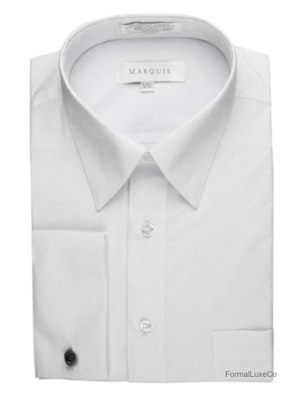 Men's Regular Fit French Cuff Cotton Blend Dress Shirt
